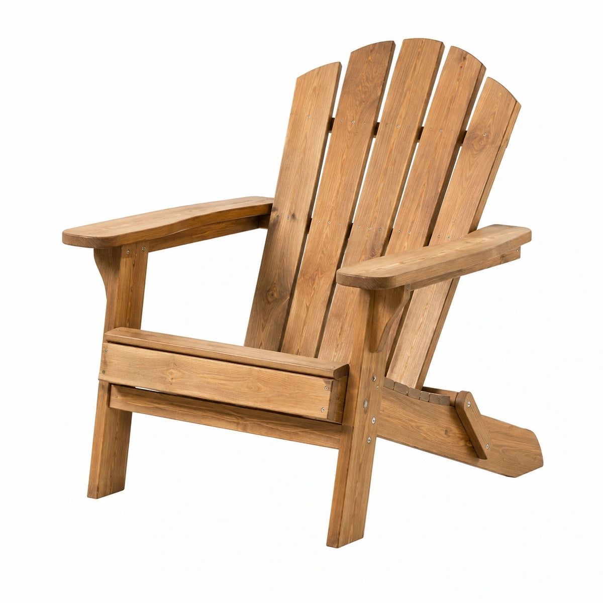 Fauteuil Adirondack en bois brun Aqvirel, dimensions 98 x 80 x 100 cm, avec dossier incliné, pour jardin.