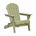 Fauteuil Adirondack de jardin Aqvirel en plastique vert, pliant, dimensions 83x76x96 cm, assise confortable et design classique