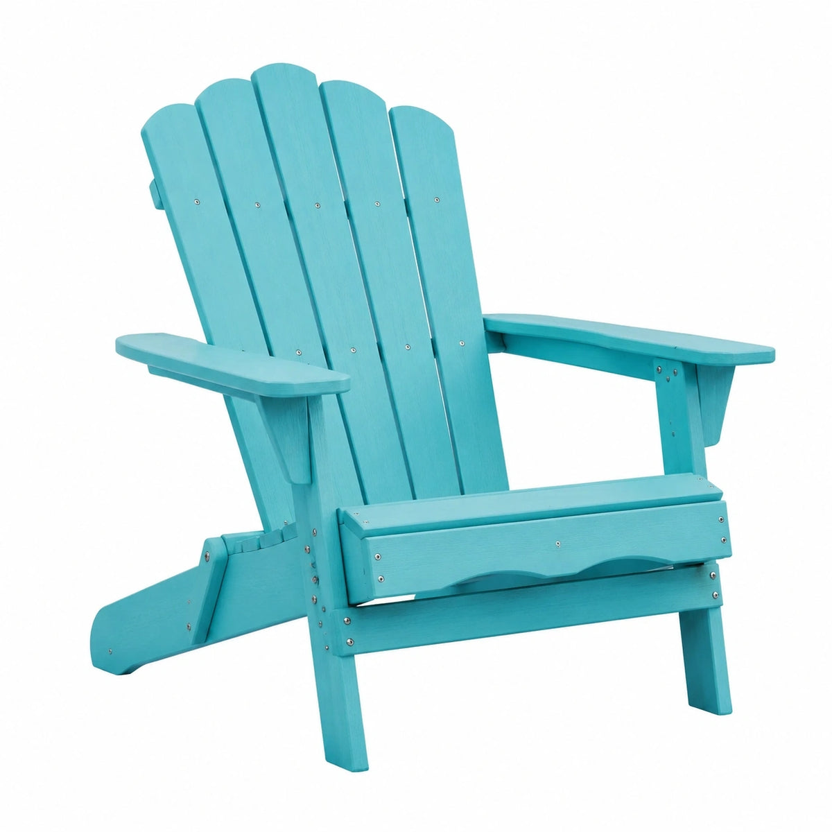 Fauteuil Adirondack en bois turquoise Aqvirel, avec accoudoirs, dimensions 80x92x98 cm, pour jardin extérieur