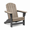 Fauteuil Adirondack Aqvirel en plastique gris brun avec accoudoirs, dimensions 83x78x98 cm, pour jardin.